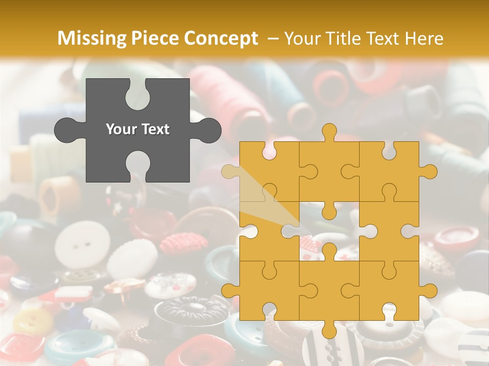 Clothes Plastic Thread PowerPoint Template