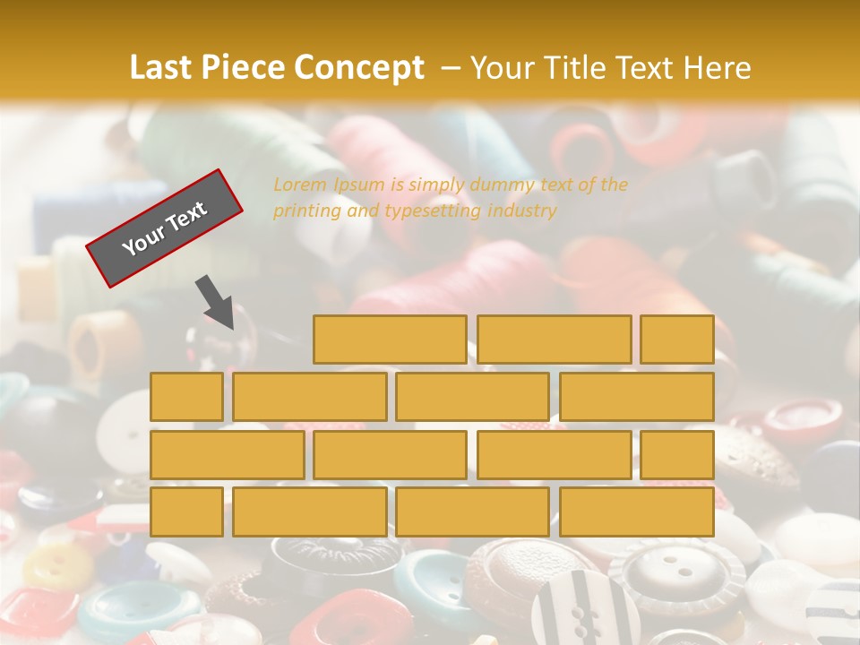 Clothes Plastic Thread PowerPoint Template