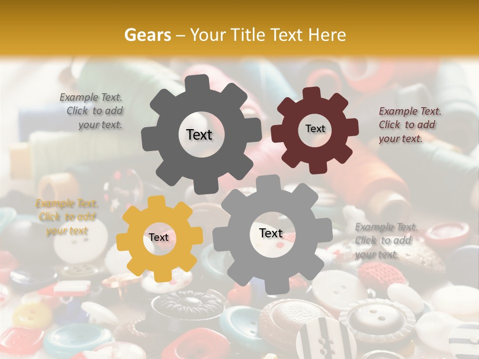 Clothes Plastic Thread PowerPoint Template