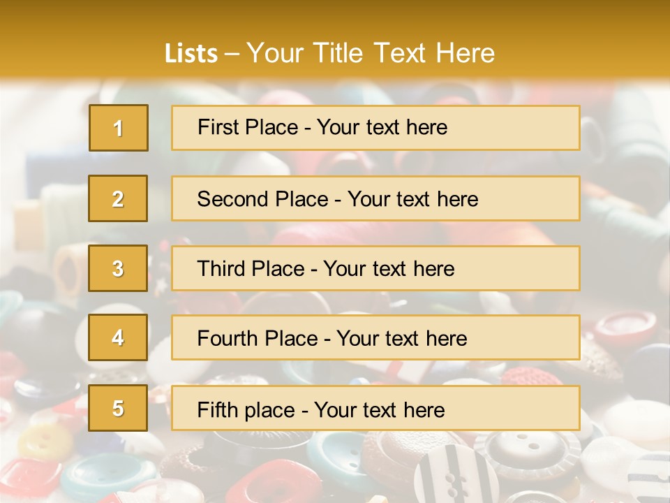 Clothes Plastic Thread PowerPoint Template