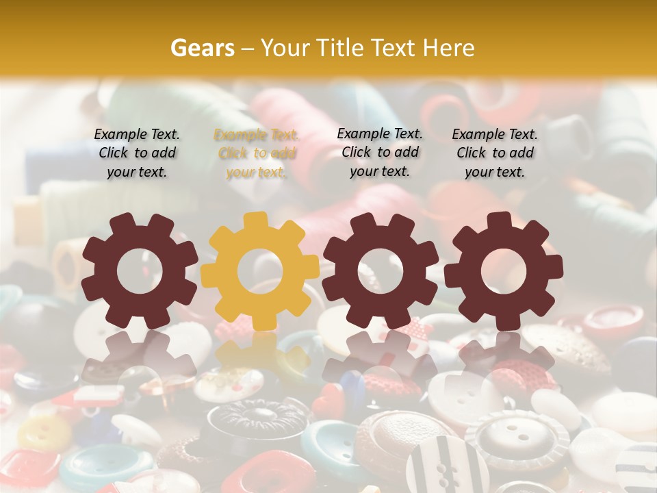 Clothes Plastic Thread PowerPoint Template