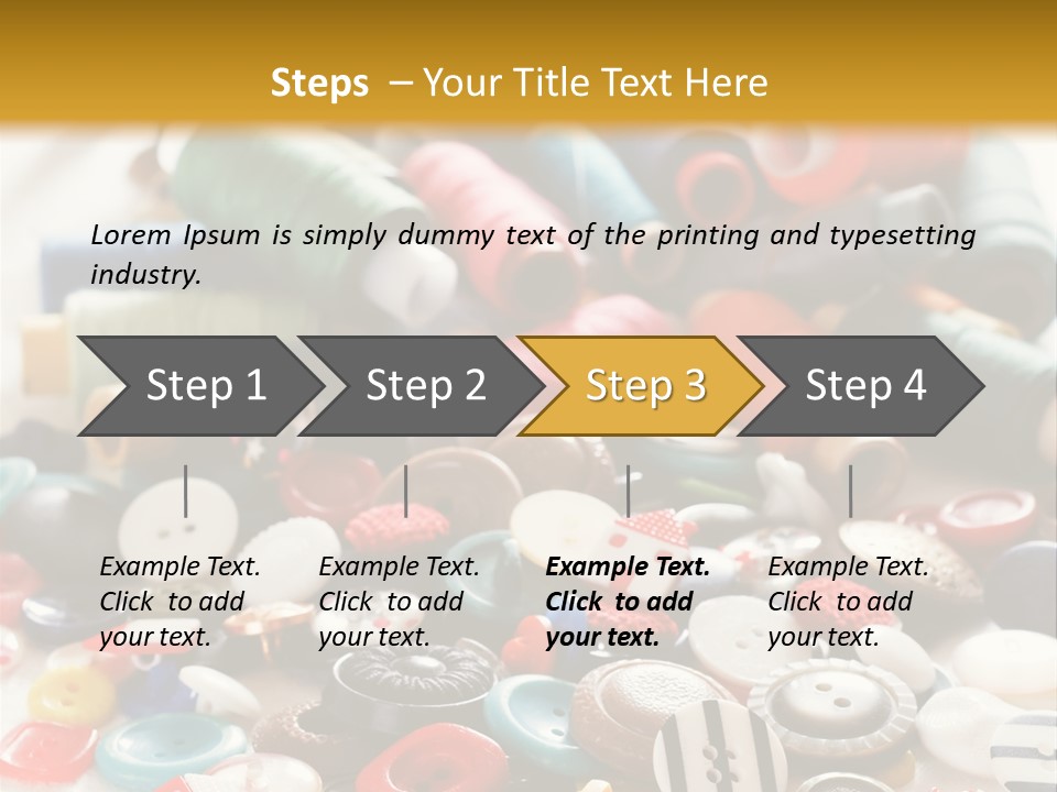 Clothes Plastic Thread PowerPoint Template