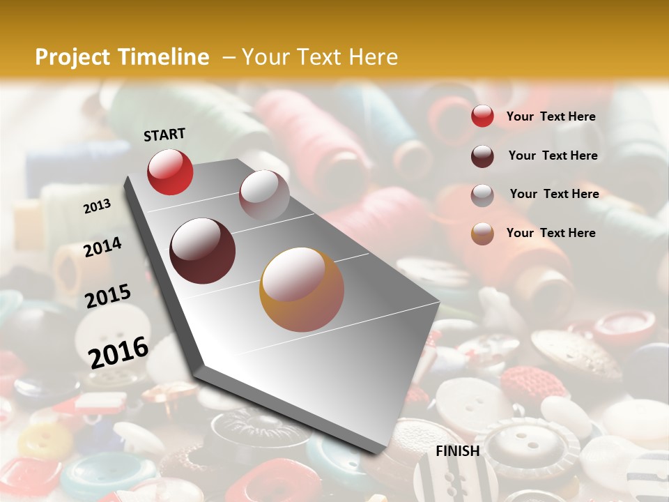 Clothes Plastic Thread PowerPoint Template