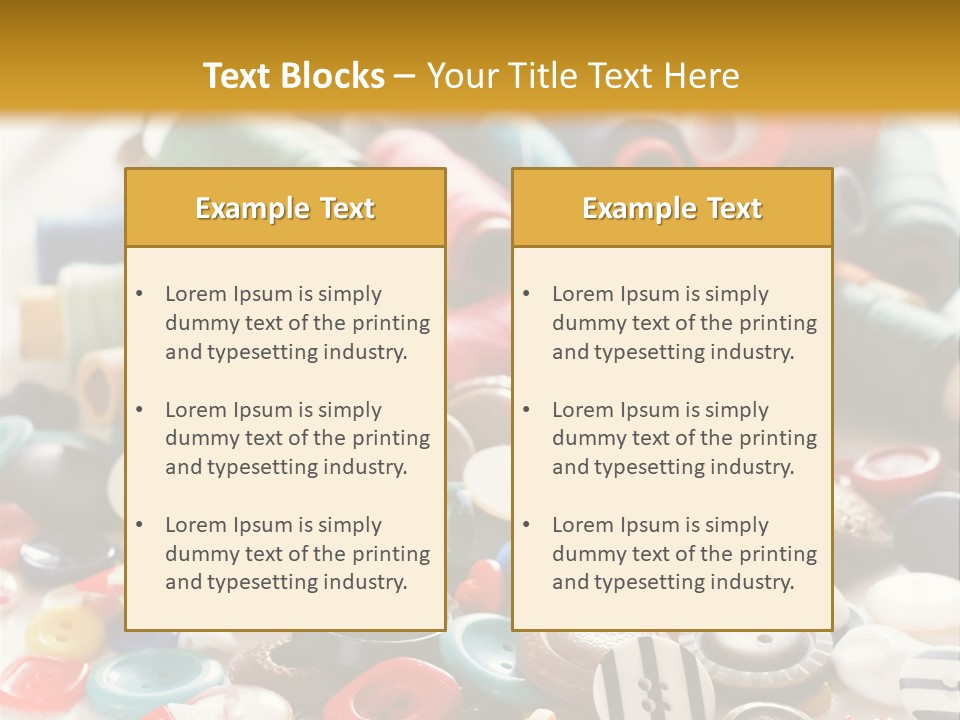 Clothes Plastic Thread PowerPoint Template