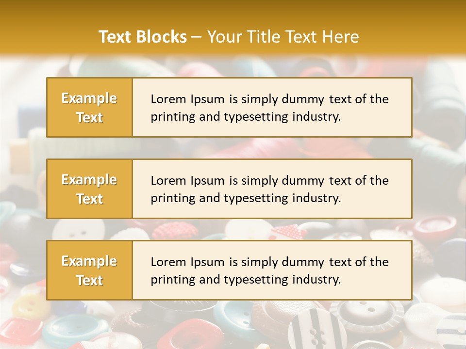 Clothes Plastic Thread PowerPoint Template