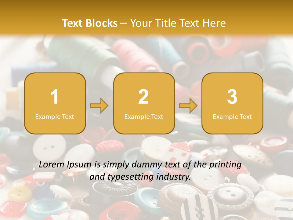 Clothes Plastic Thread PowerPoint Template