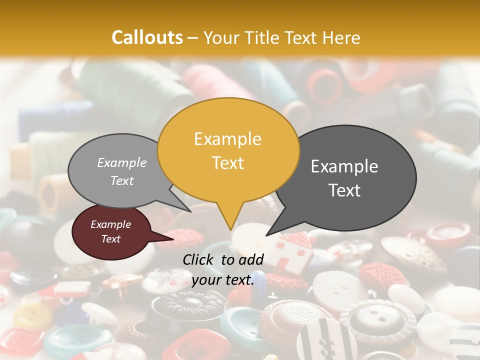 Clothes Plastic Thread PowerPoint Template