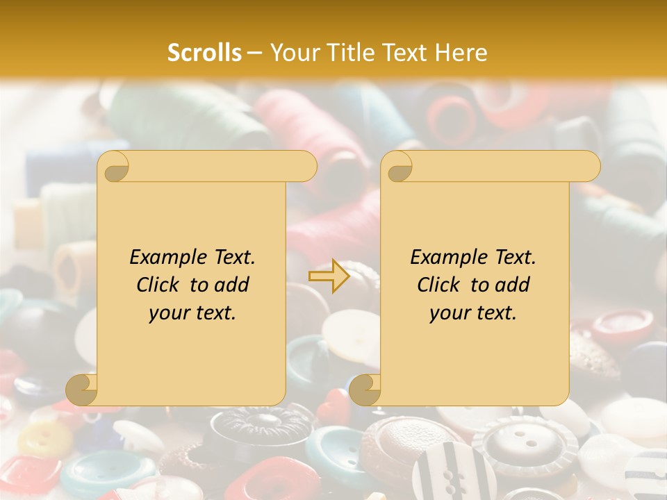 Clothes Plastic Thread PowerPoint Template