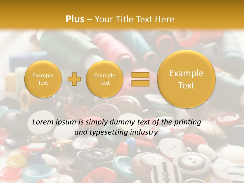 Clothes Plastic Thread PowerPoint Template