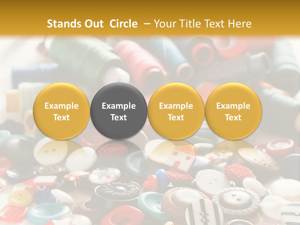 Clothes Plastic Thread PowerPoint Template