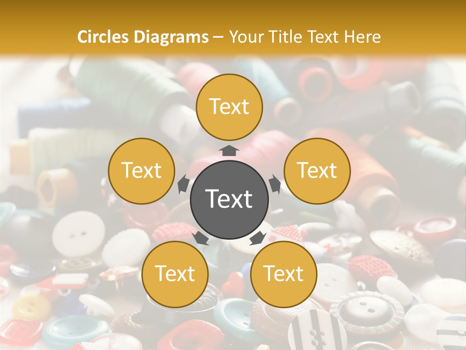 Clothes Plastic Thread PowerPoint Template