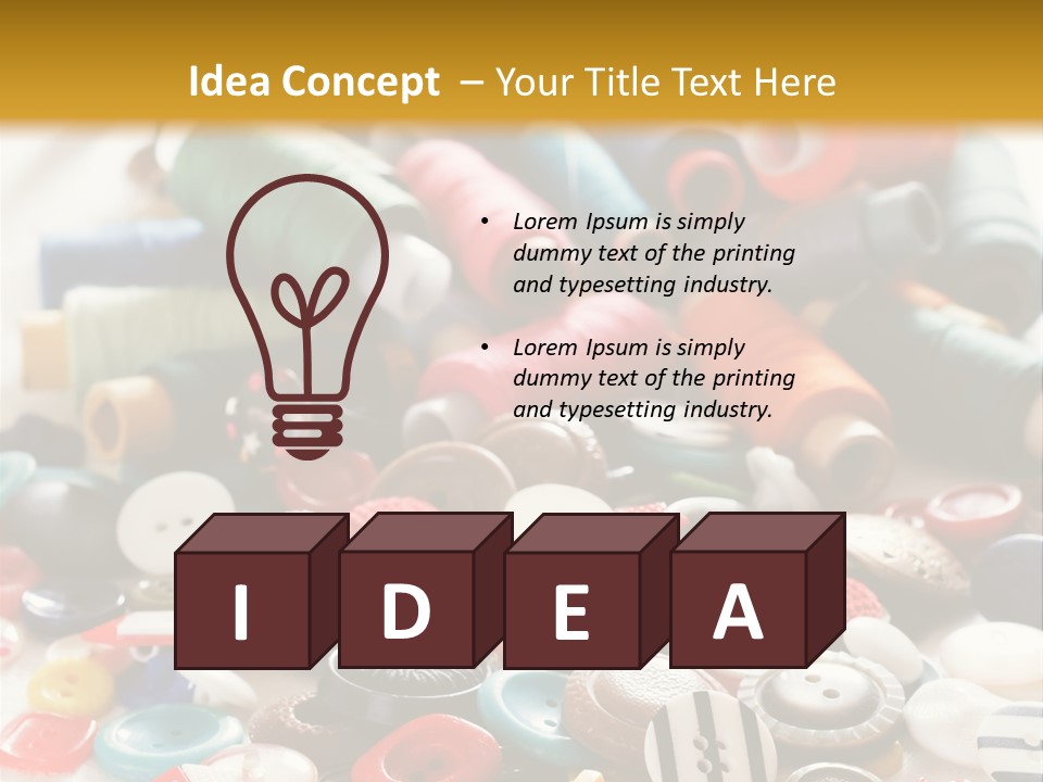 Clothes Plastic Thread PowerPoint Template