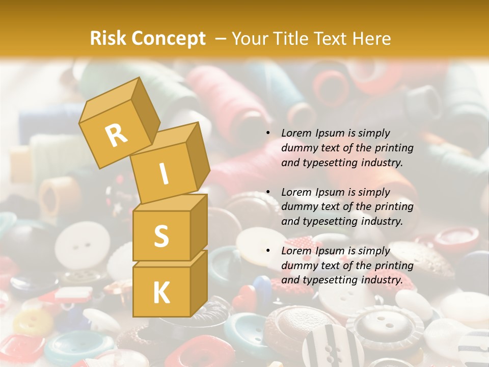 Clothes Plastic Thread PowerPoint Template