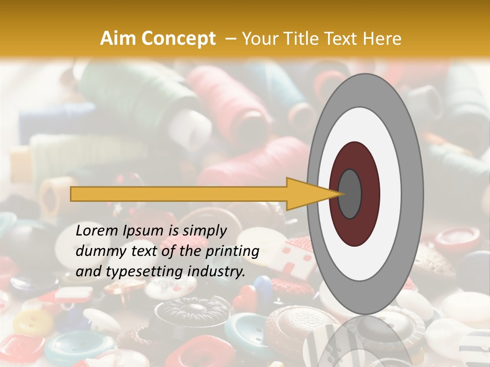 Clothes Plastic Thread PowerPoint Template