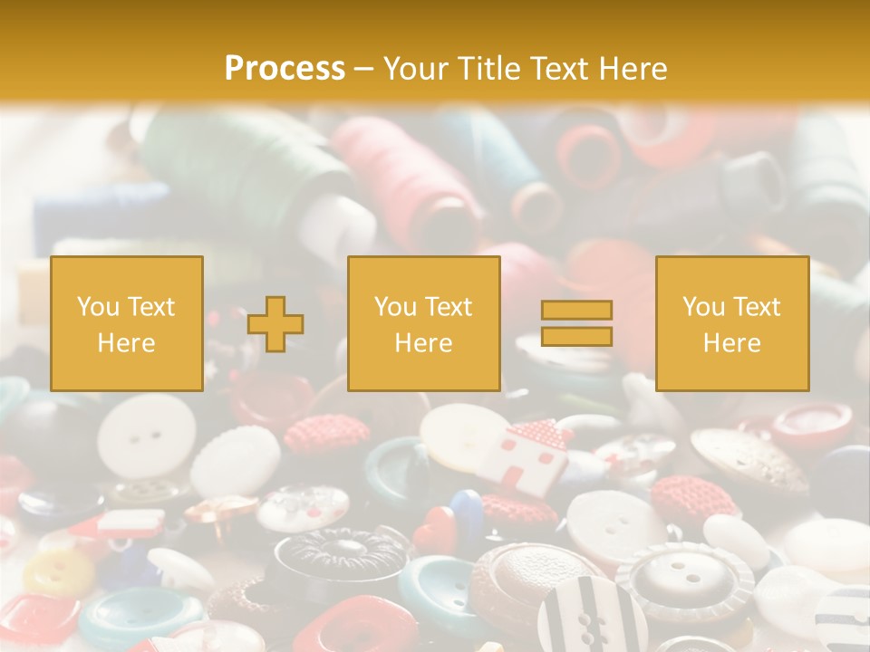 Clothes Plastic Thread PowerPoint Template