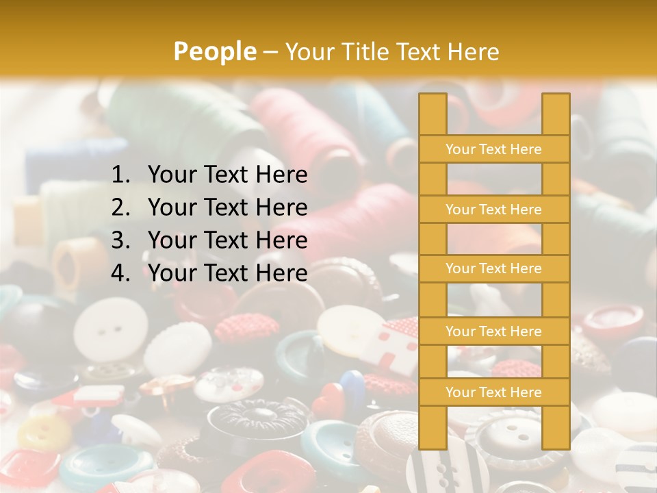 Clothes Plastic Thread PowerPoint Template