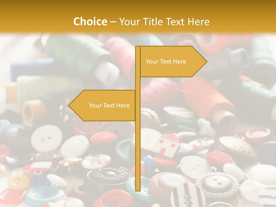 Clothes Plastic Thread PowerPoint Template