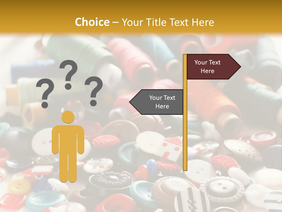 Clothes Plastic Thread PowerPoint Template