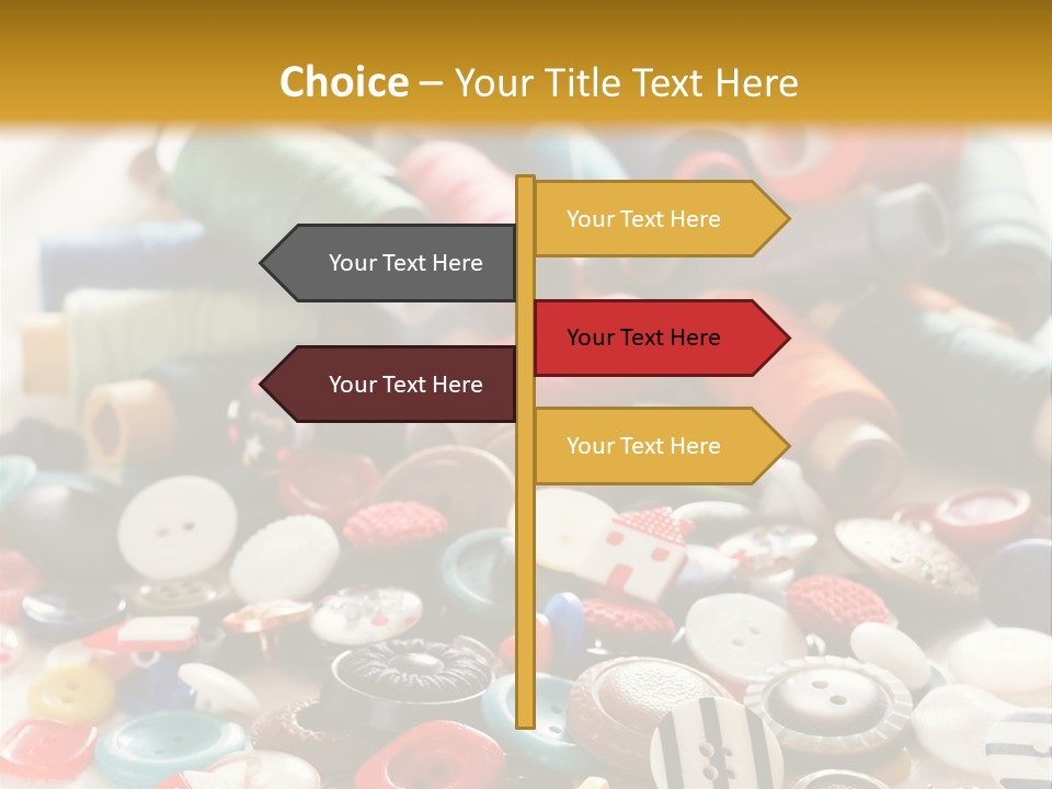 Clothes Plastic Thread PowerPoint Template