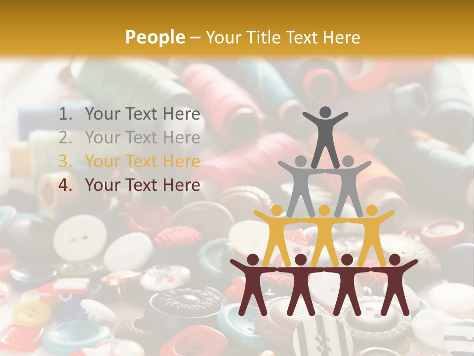 Clothes Plastic Thread PowerPoint Template