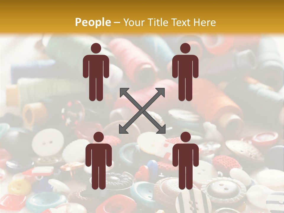 Clothes Plastic Thread PowerPoint Template