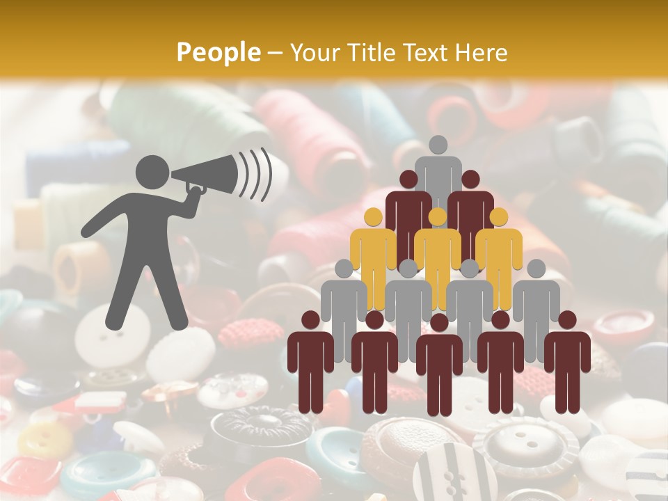 Clothes Plastic Thread PowerPoint Template