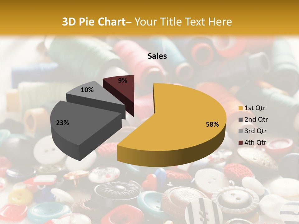 Clothes Plastic Thread PowerPoint Template