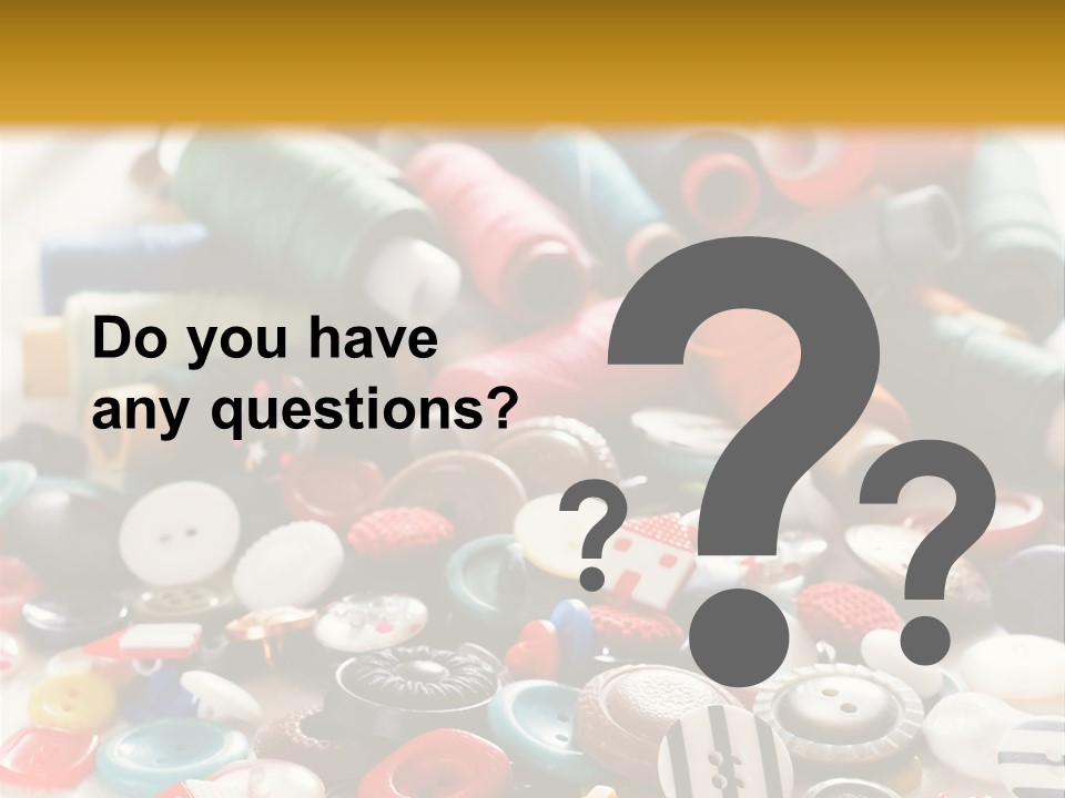 Clothes Plastic Thread PowerPoint Template