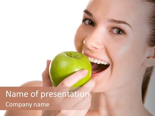 Open Mouth Eating PowerPoint Template