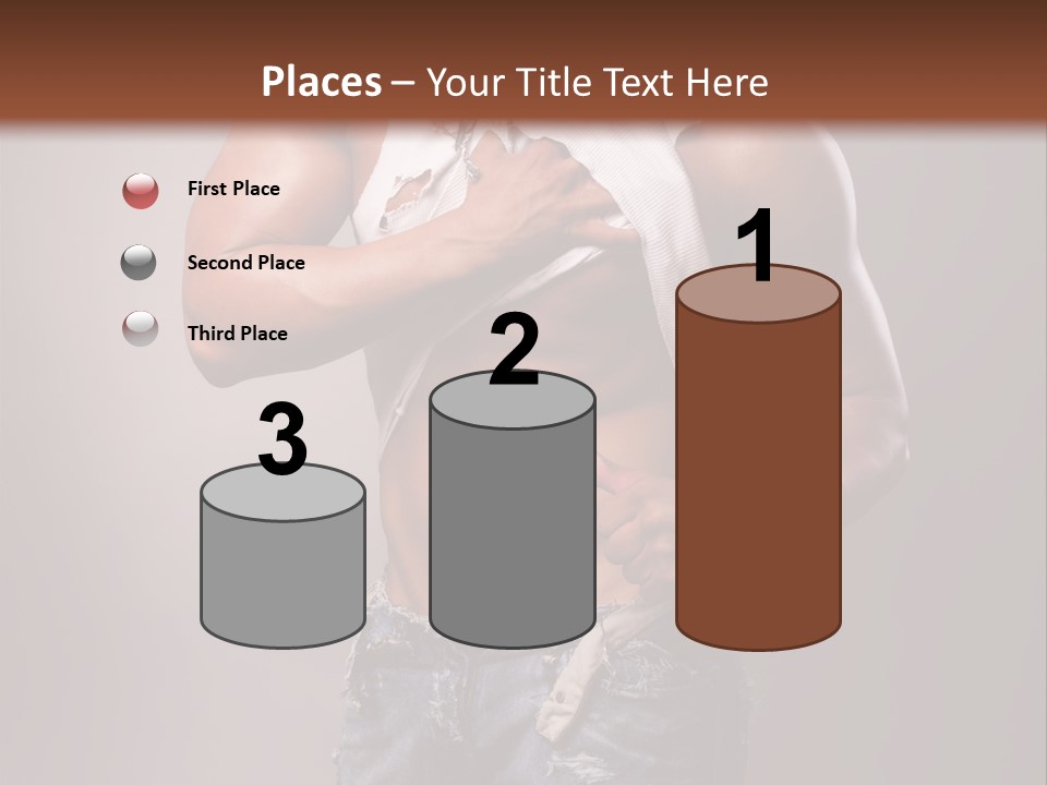 Caucasian Bent Glamour PowerPoint Template