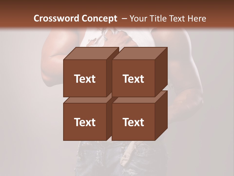 Caucasian Bent Glamour PowerPoint Template