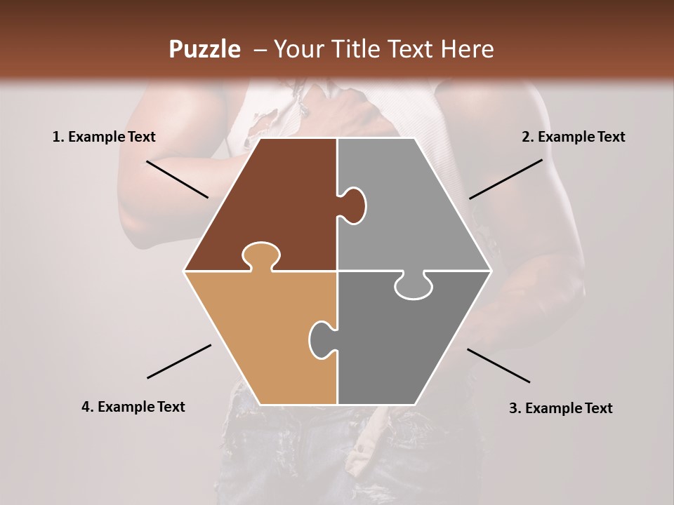 Caucasian Bent Glamour PowerPoint Template