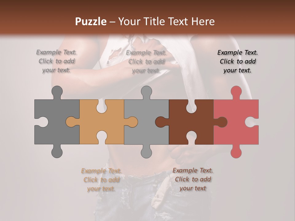 Caucasian Bent Glamour PowerPoint Template