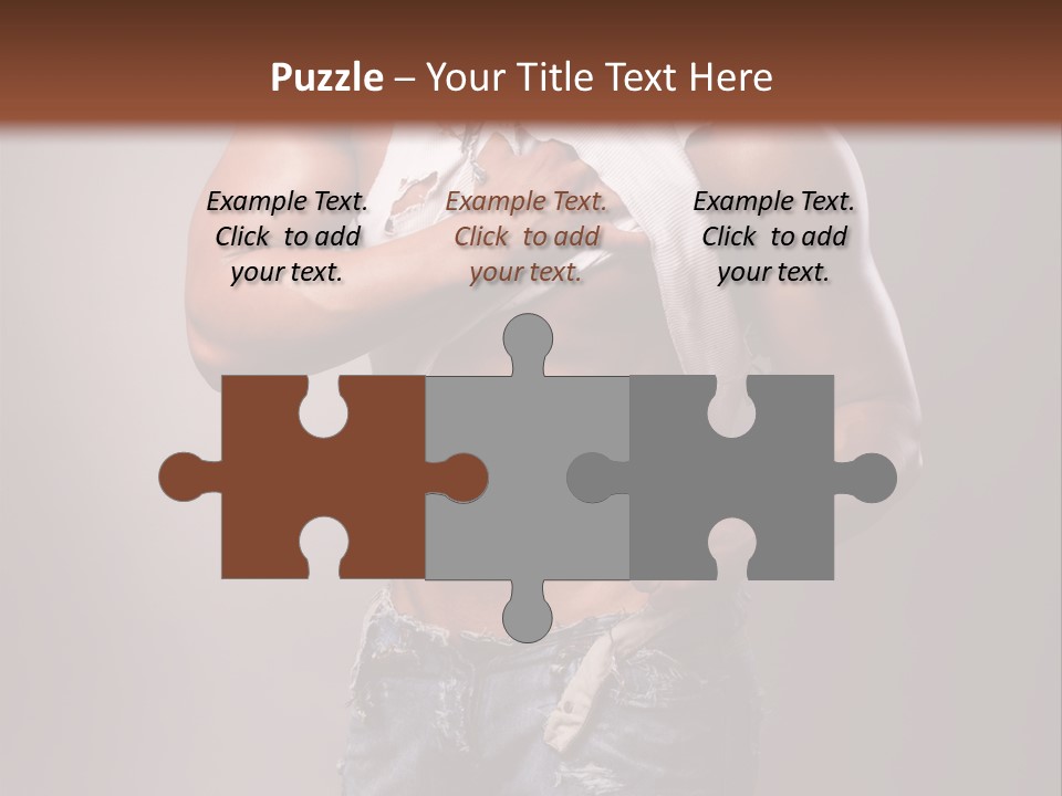 Caucasian Bent Glamour PowerPoint Template