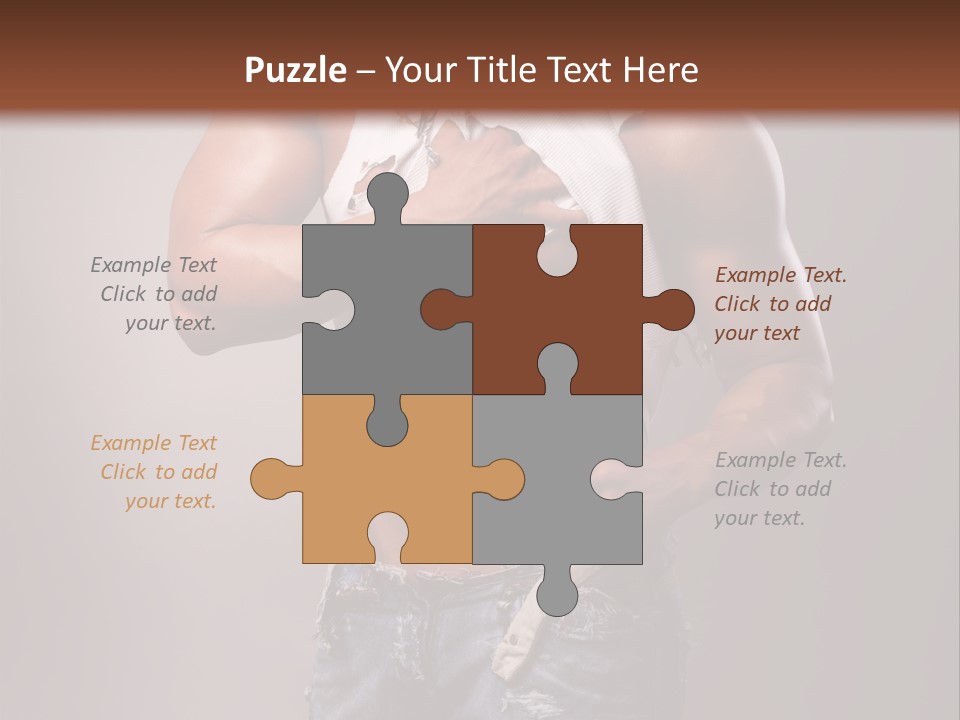 Caucasian Bent Glamour PowerPoint Template