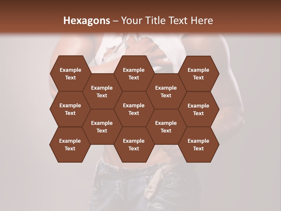 Caucasian Bent Glamour PowerPoint Template