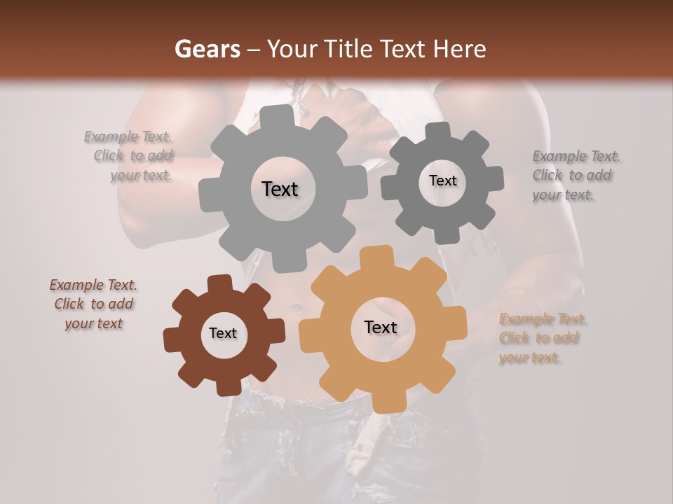 Caucasian Bent Glamour PowerPoint Template