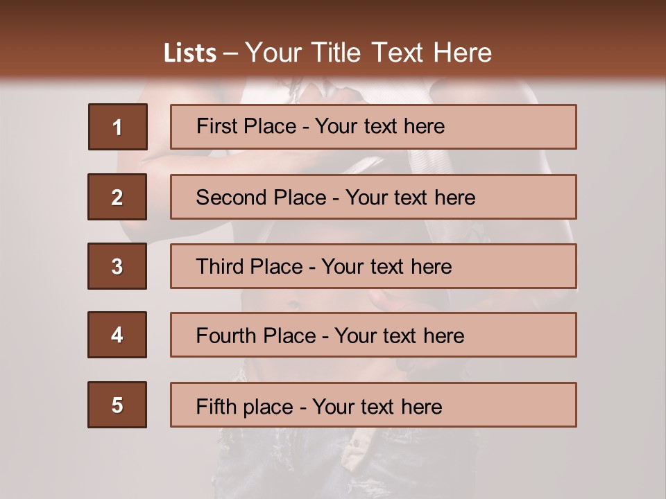 Caucasian Bent Glamour PowerPoint Template