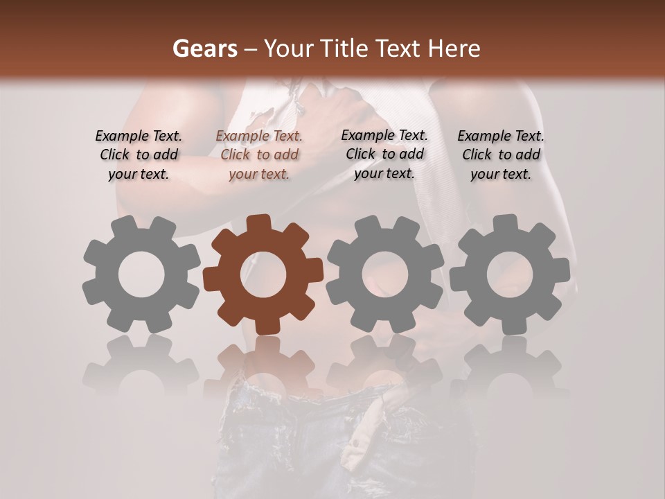 Caucasian Bent Glamour PowerPoint Template