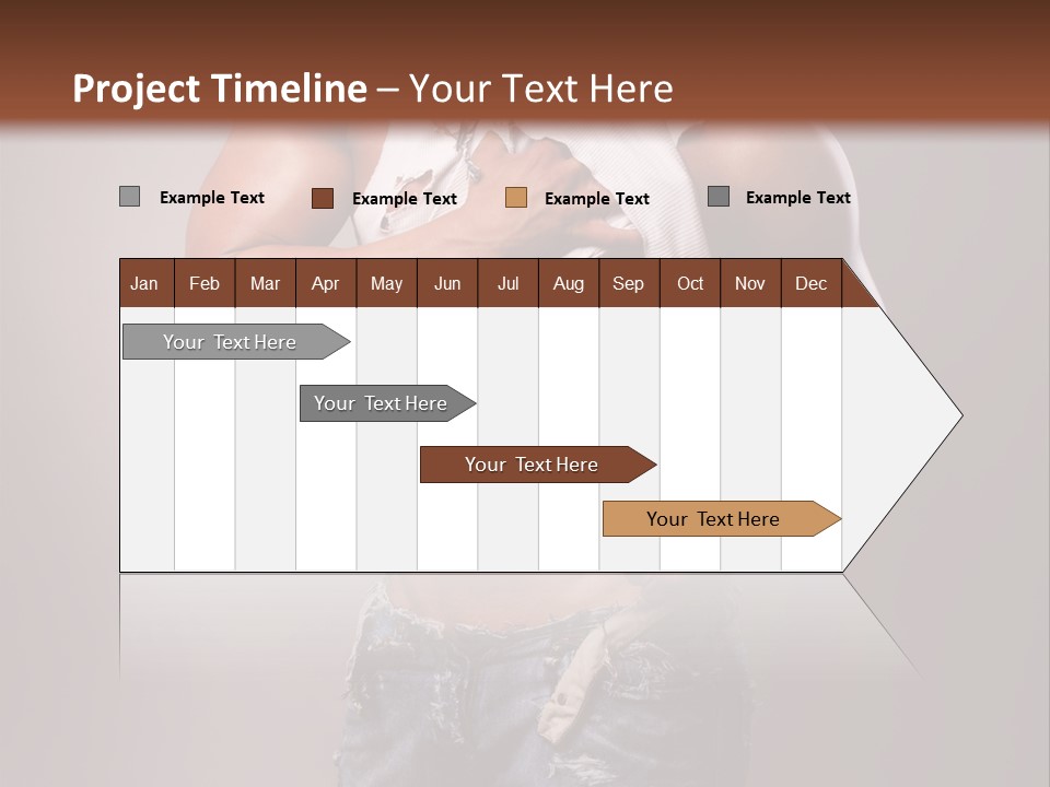 Caucasian Bent Glamour PowerPoint Template