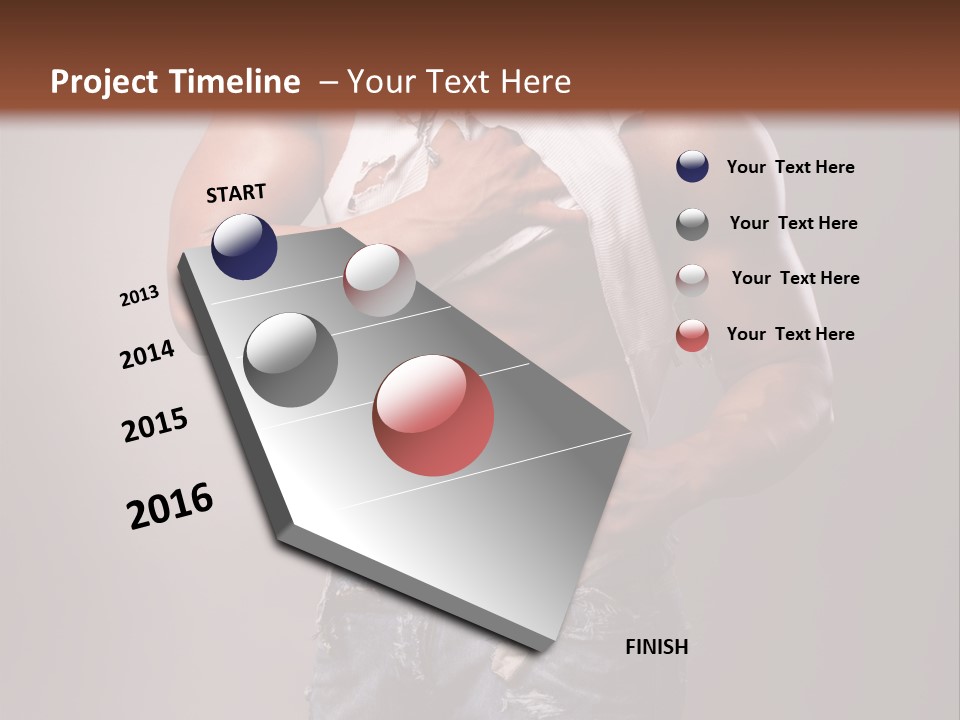 Caucasian Bent Glamour PowerPoint Template