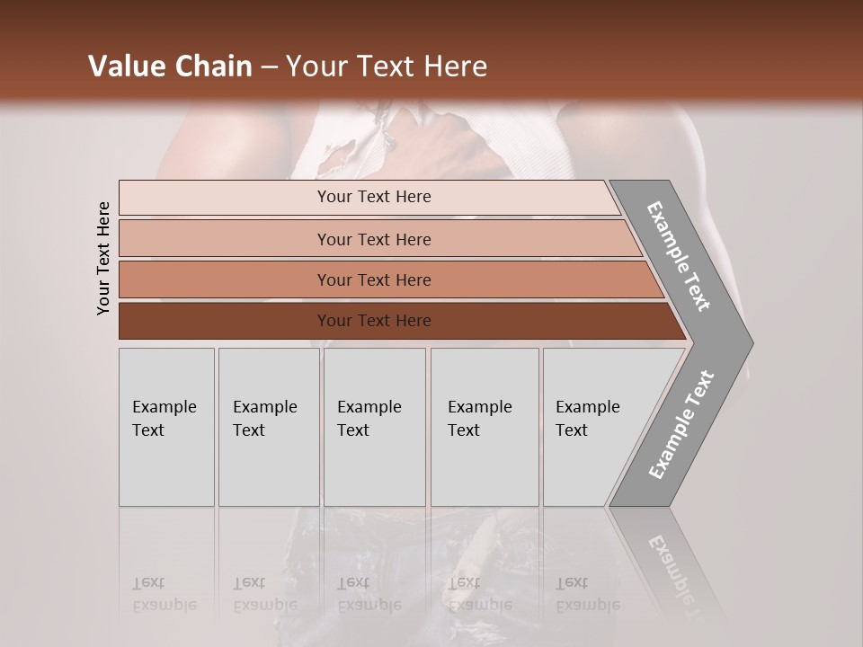 Caucasian Bent Glamour PowerPoint Template