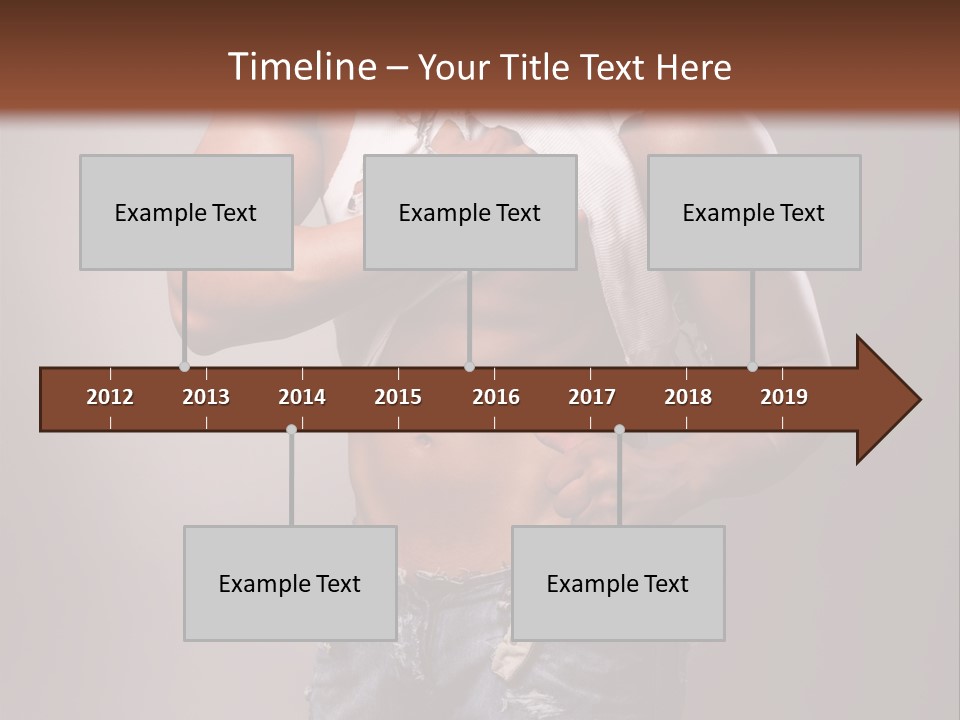 Caucasian Bent Glamour PowerPoint Template