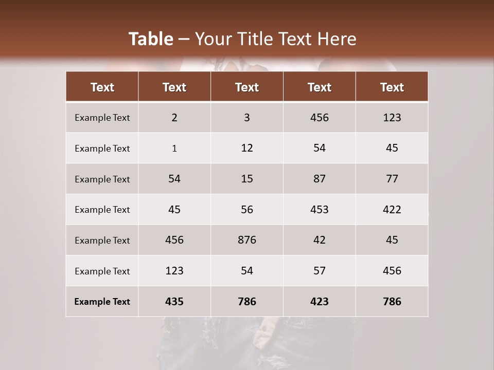 Caucasian Bent Glamour PowerPoint Template