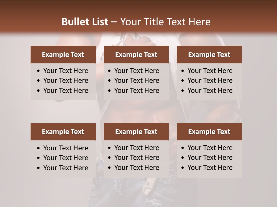 Caucasian Bent Glamour PowerPoint Template