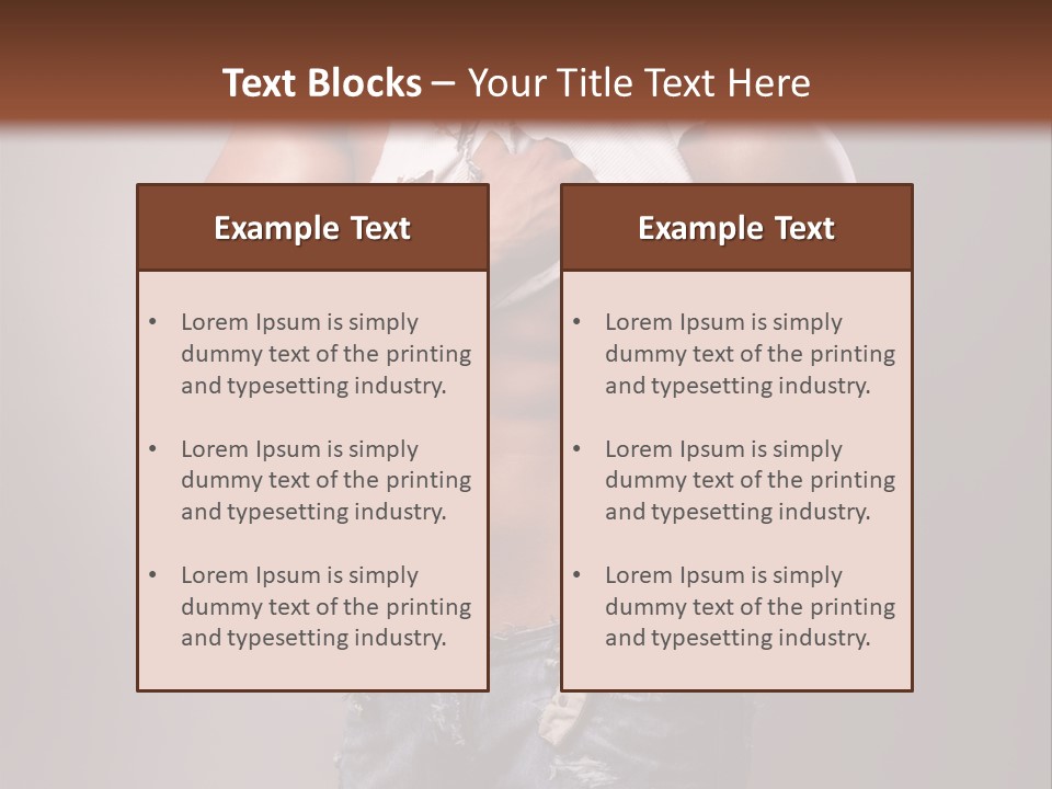 Caucasian Bent Glamour PowerPoint Template