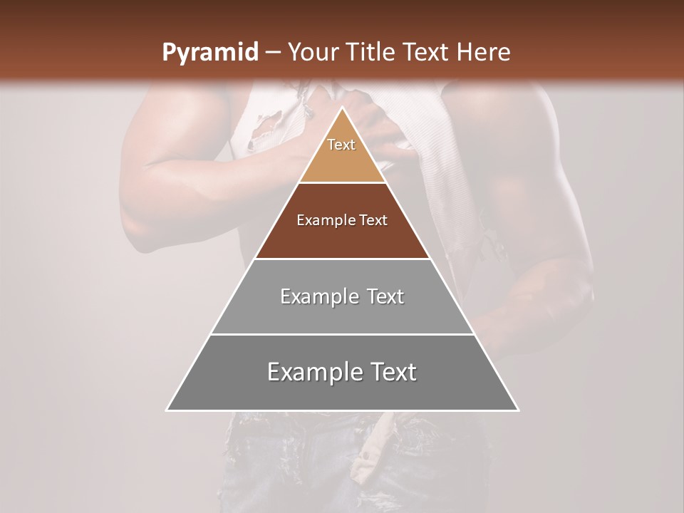 Caucasian Bent Glamour PowerPoint Template