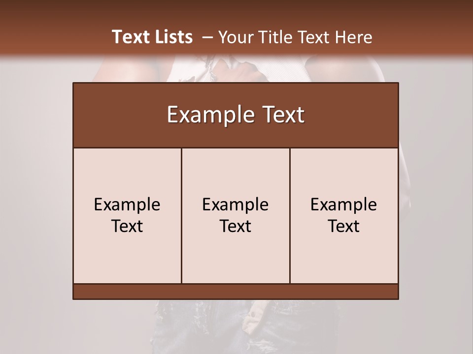 Caucasian Bent Glamour PowerPoint Template