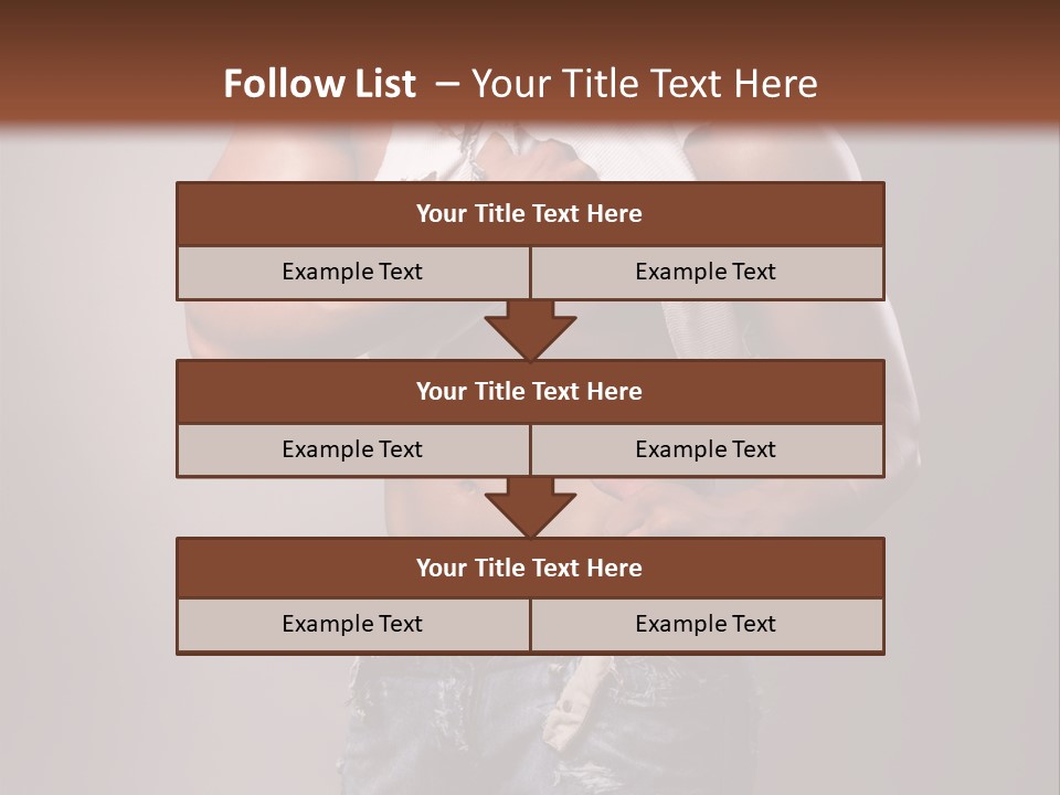 Caucasian Bent Glamour PowerPoint Template