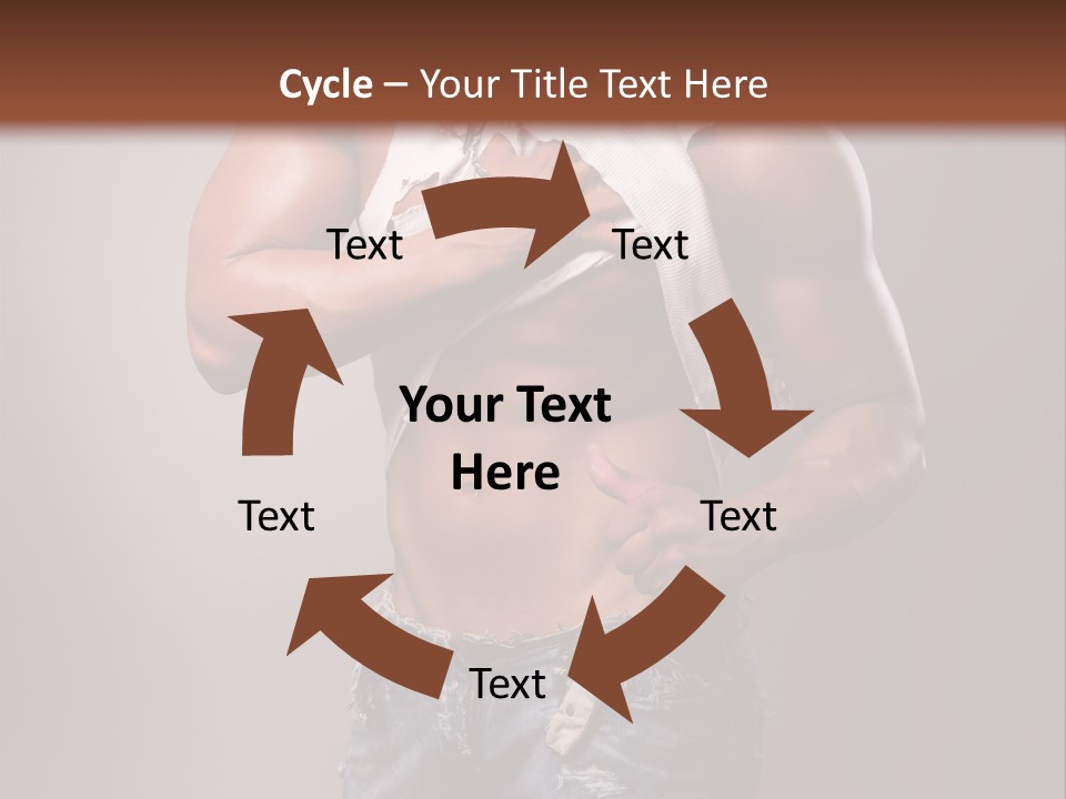 Caucasian Bent Glamour PowerPoint Template